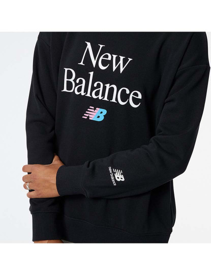 imagem de Sweatshirt Senhora NB Essentials Celebrate Fleece Crew Preto4