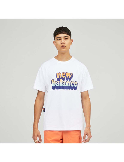 imagem de T-Shirt Homem NB Athletics Day Tripper Raglan Graphic  Branco1
