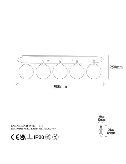 imagem de Candeeiro Teto Well-11735 Preto4