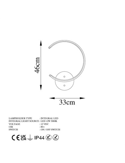 imagem de Candeeiro Parede Moon Preto7