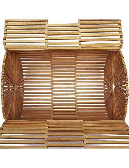 imagem de Mala em madeira de bambu Bege5