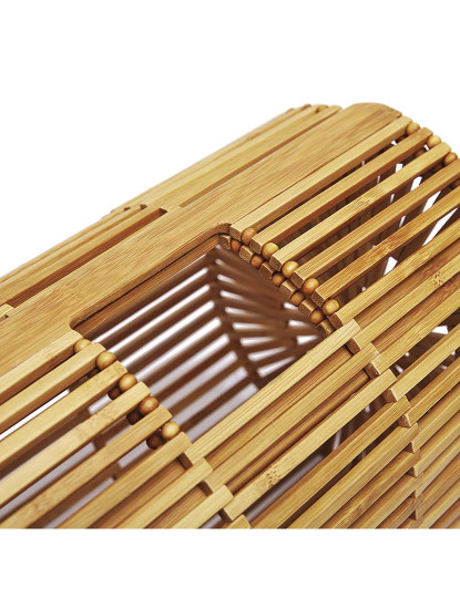 imagem de Mala em madeira de bambu Bege4
