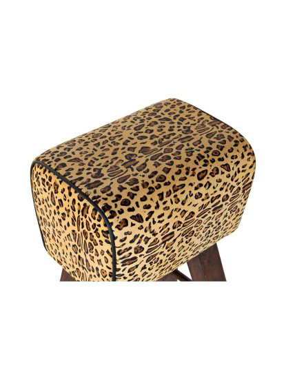 imagem de Banco Alto Madeira Leopardo2