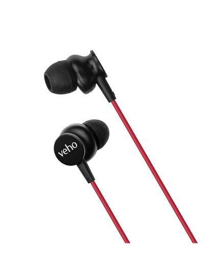 imagem de Veho Z3 wired earphones with mic - Red2