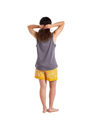 imagem de Pijama Senhora Cinza e Amarelo3