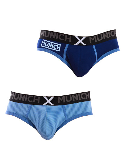 imagem de Pack 2 Boxers Algodão Elástico Azul Navy1