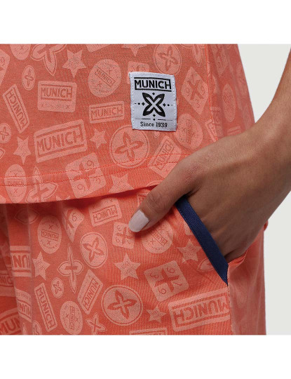 imagem de Pijama Senhora Fun 2 Peças Coral-Azul Marinho3