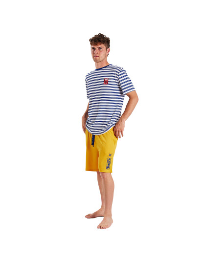 imagem de Pijama Homem Branco Azul e Amarelo1