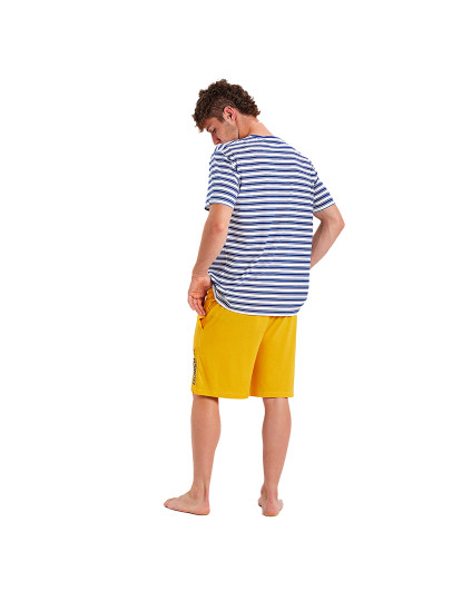 imagem de Pijama Homem Branco Azul e Amarelo3