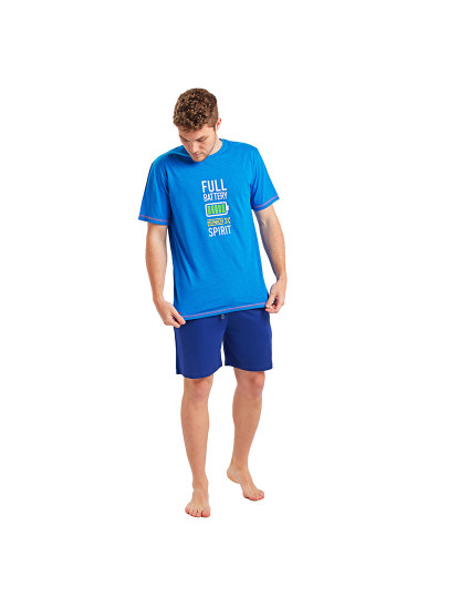 imagem de Pijama Manga Curta Homem Azul Navy1