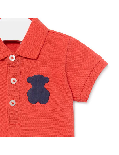 imagem de Polo piqué de menino Casual coral3