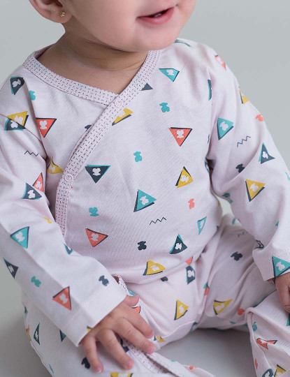imagem de Babygrow de bebé Triângulo cor-de-rosa4