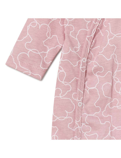 imagem de Babygrow de bebé Line Bear cor-de-rosa3