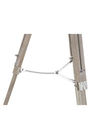 imagem de Candeeiro Chão Madeira Metal  Tripé3