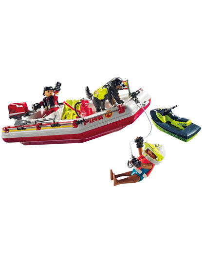 imagem de BARCO DOS BOMBEIROS COM MOTO AQUÁTICA 714642