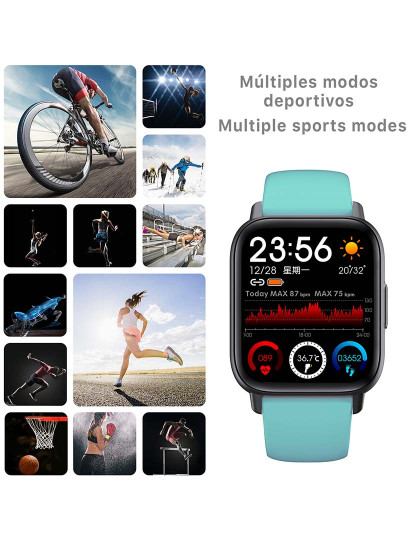 imagem de Smartwatch QS16 Turquesa7