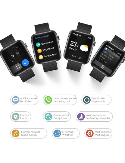 imagem de Smartwatch AK-T68+ Preto4