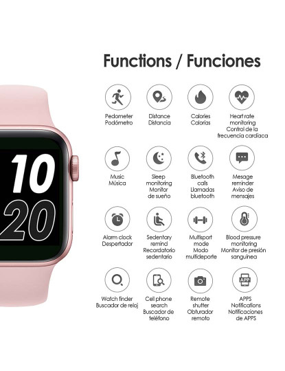 imagem de Smartwatch AK-T500 Plus Dourado Rosa2