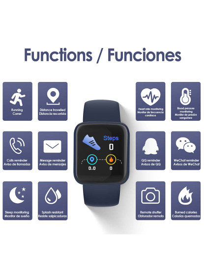 imagem de Smartband AK-Y68 Azul Escuro2