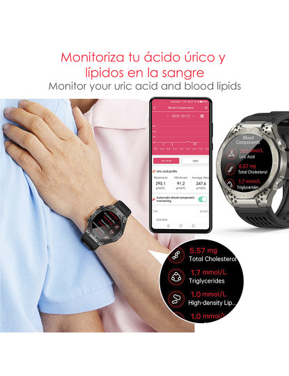 imagem de Smartwatch JA01 Titânio3