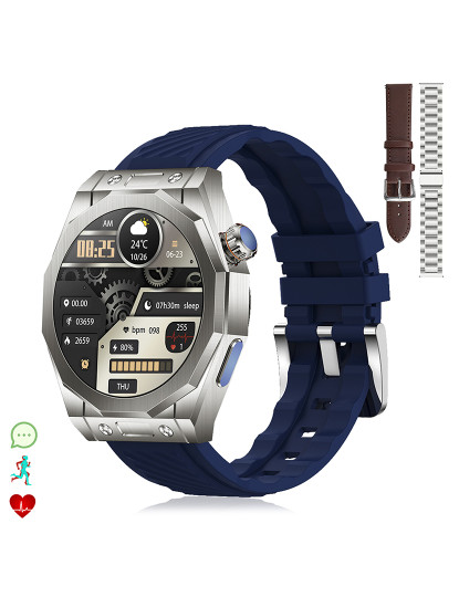 imagem de Smartwatch Pulseira Tripla Z83 Max Azul1