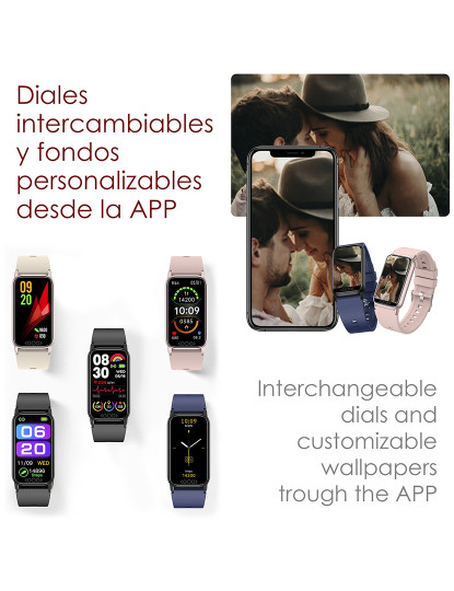 imagem de Smartband TK72 Dourado Rosa6