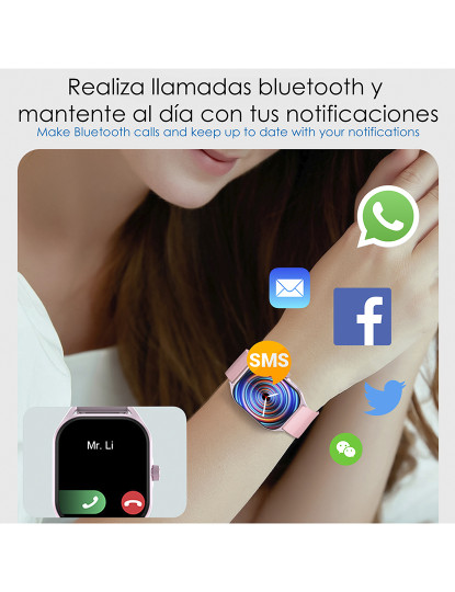 imagem de Smartwatch DT99 Rosa Claro4