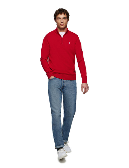 imagem de Pullover Homem Vermelho Escuro4