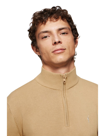 imagem de Pullover Homem Rigby Go Zipper Neck Vl 12Gg Camel3