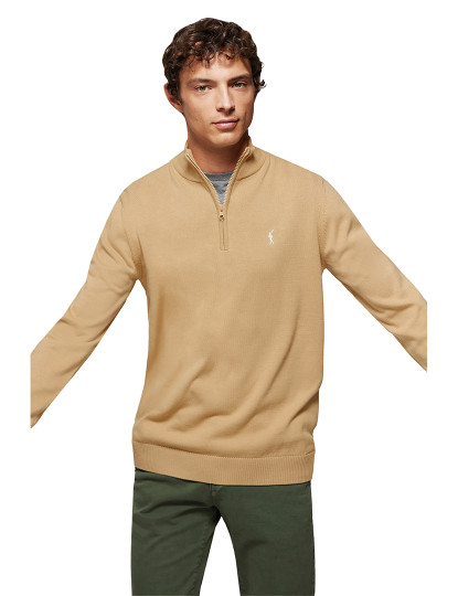 imagem de Pullover Homem Rigby Go Zipper Neck Vl 12Gg Camel5