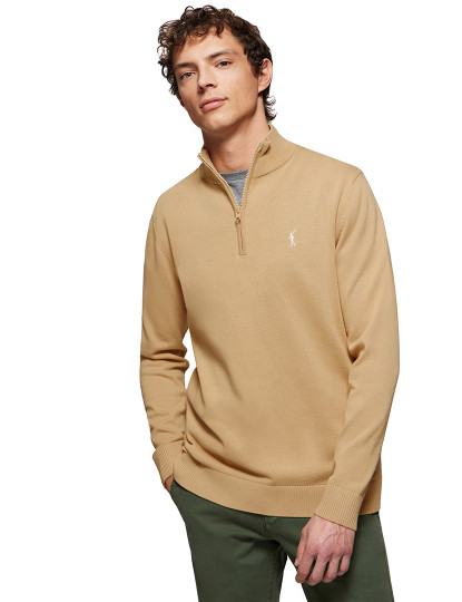 imagem de Pullover Homem Rigby Go Zipper Neck Vl 12Gg Camel1