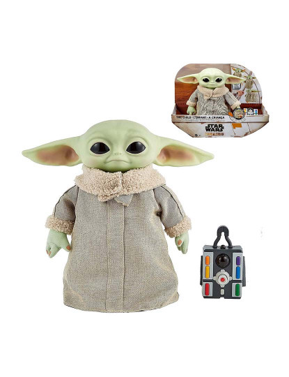 Mattel Plush Baby Yoda Star Wars The Child, Verde, 11 polegadas