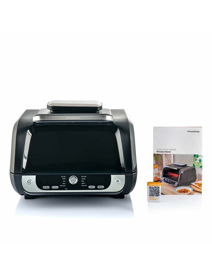 imagem de Fritadeira Sem Óleo com Grelhador, Acessórios e Livro de Receitas InnovaGoods Air Fryer Fryinn 12 em 1 6000 Aço Preto 6 L 3400 W5