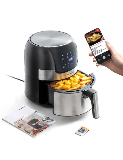 imagem de Fritadeira Sem Óleo InnovaGoods Fryinn 3500 Preto Aço Inoxidável 1400 W 3,5 L5