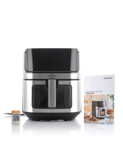 imagem de Fritadeira Sem Óleo InnovaGoods Fryinn View 6500 Preto Aço Inoxidável 1700 W 6,5 L3