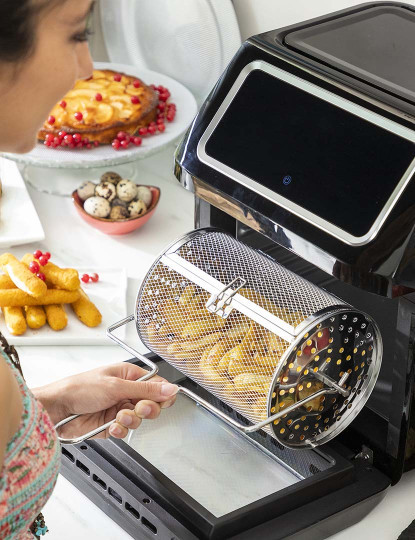 imagem de Fritadeira Sem Óleo InnovaGoods Fryinn Pro Max 12000 Preto Aço Inoxidável 1800 W 12 L5