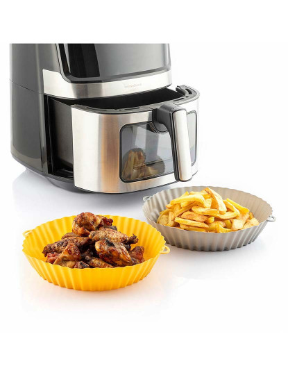 imagem de Conjunto de 2 tabuleiros para cozinhar em Air Fryer com pincel InnovaGoods5