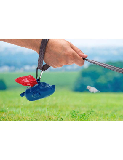 imagem de Dispensador de Sacos Mighty Dog Azul1