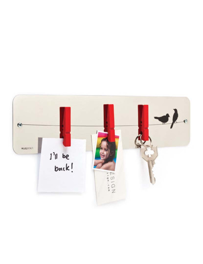 imagem de Porta-notas Pegs Memo Vermelho e Prateado1