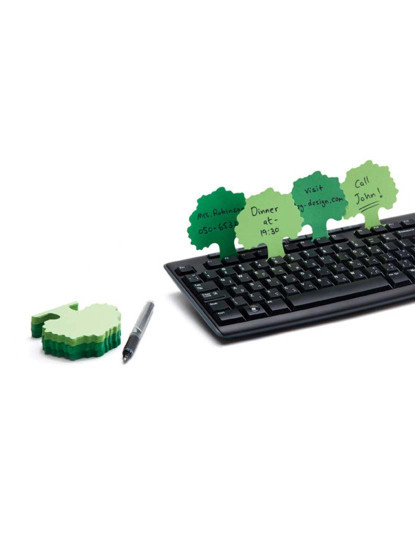 imagem de Bloco de Notas Wood Keyboard Reminders Verde1