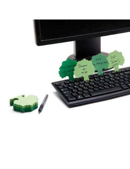 imagem de Bloco de Notas Wood Keyboard Reminders Verde2