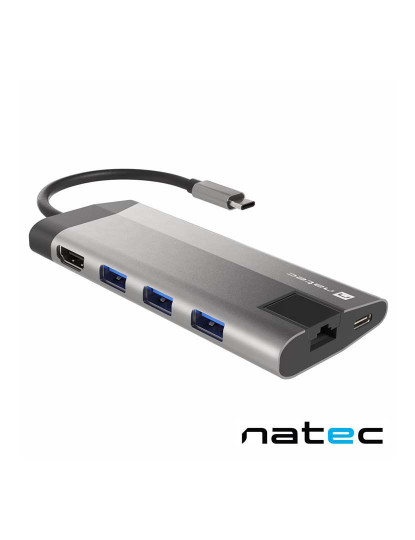 imagem de Hub Usb-C P Usb-C+Hdmi+3Usb+Rj45+Sd Microsd 1