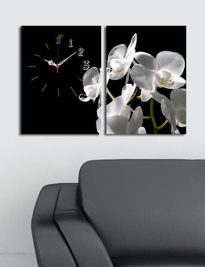 imagem de Pintura Tela Decorativa Relógio Multicor (2 Peças)1