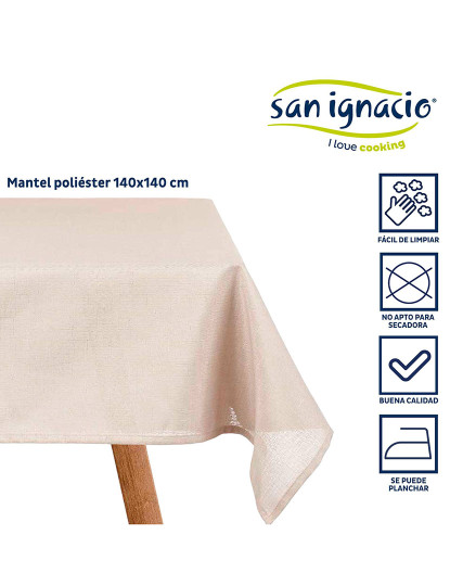 imagem de Toalha de mesa em poliéster 140x140cm cru colecção Kinvara2