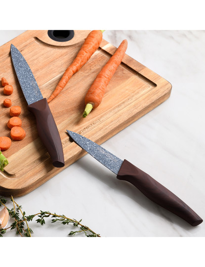 imagem de Conjunto de 4 facas de cozinha em aço inoxidável com cutelo universal lavável9