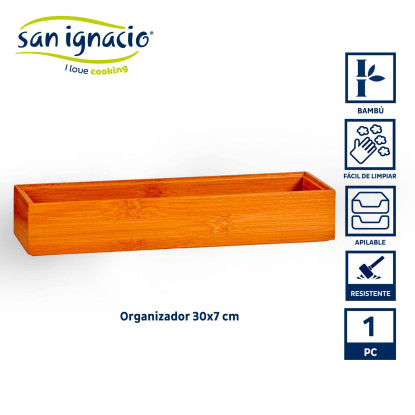 imagem de Organizador empilhável de bambu 30x7cm colecção Kinvara2