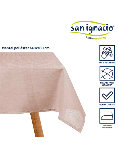 imagem de Toalha de mesa em poliéster 140x180cm colecção kinvara cinza claro2