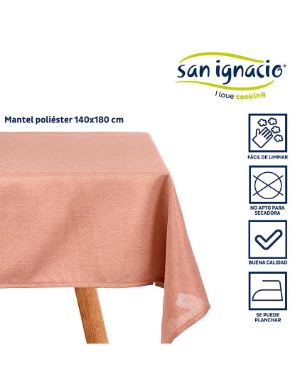 imagem de Toalha de mesa em poliéster 140x180cm colecção kinvara rosa claro2