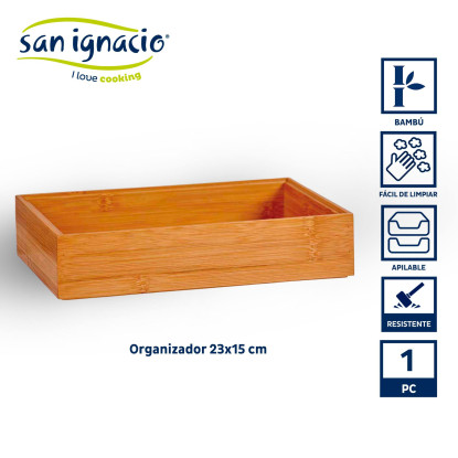 imagem de Organizador empilhável de bambu 23x15cm colecção Kinvara2