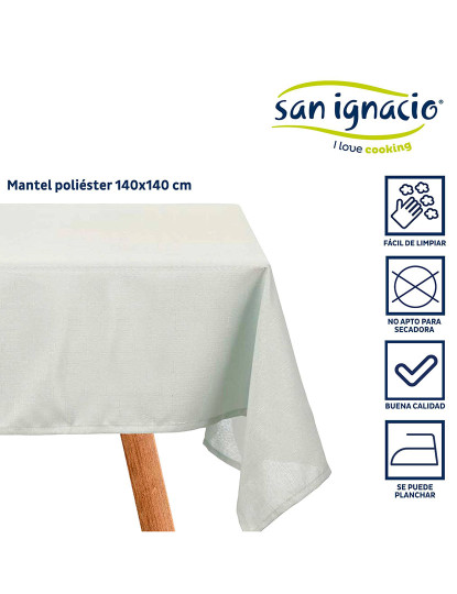 imagem de Toalha de mesa em poliéster 140x140cm colecção kinvara verde claro2